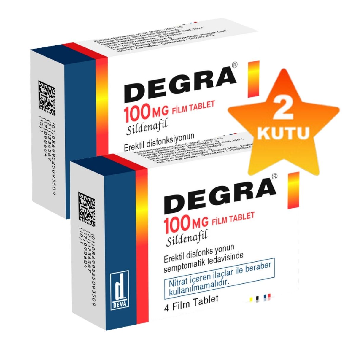 Degra 100 Mg 2 Kutu Degra 100 Mg 2 Kutu - Degra 100 Mg 2 Kutu