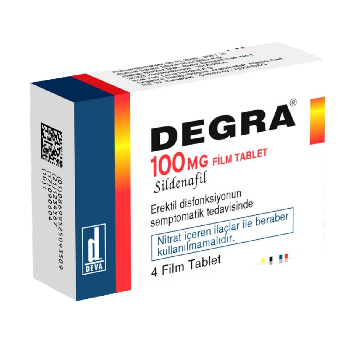 Degra 100 Mg 4 Tablet Degra 100 Mg 4 Tablet - Degra 100 Mg 4 Tablet